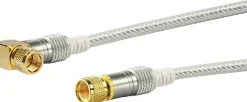Schwaiger KVCWHD15 1,5 Meter transparent gewinkeltes Satellitenkabel