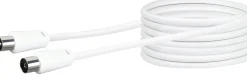 Schwaiger KVK100 10 Meter IEC weißes Antennenkabel