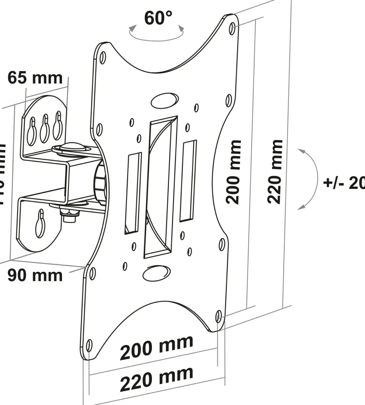 Schwaiger LWH030 TV Wandhalter