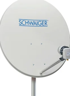 Schwaiger SPI993 hellgrauer 80 cm SAT Set mit LNB
