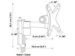 Schwaiger TV Wandhalterung - 7,5 - 16,5 cm