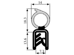Selbstklemmendes Profil mit Schaumstoffoberseite - 2-5 mm