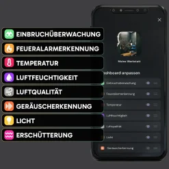 Sonsor stationäres Alarmsystem mit WLAN - Black